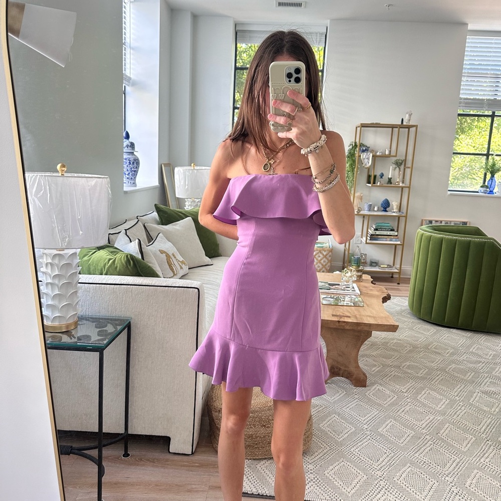 Rachel Zoe Strapless Lavender Dress